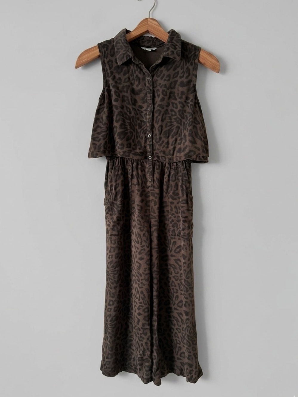 Habitual Girl Leopard Jumpsuit, Size 12